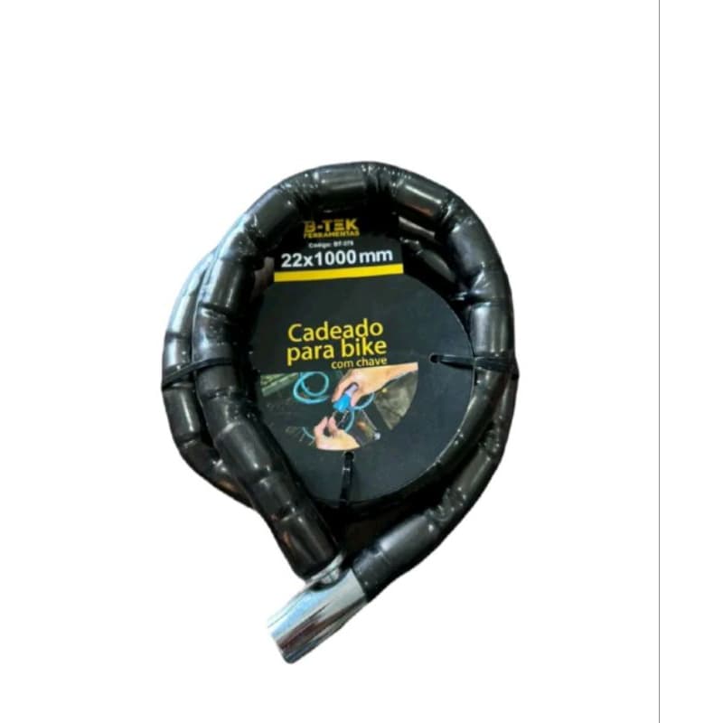 Cadeado para Moto e Bike 22×1000 com duas chave B-TEK