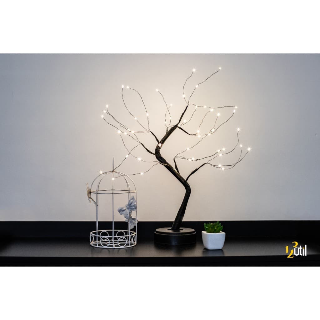 Luminaria Arvore Noruega 48 Leds Decoração Abajur