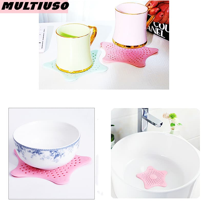 Tampa De Silicone Ralo Pia Tampa Estrela Cozinha Banheiro Universal Filtro