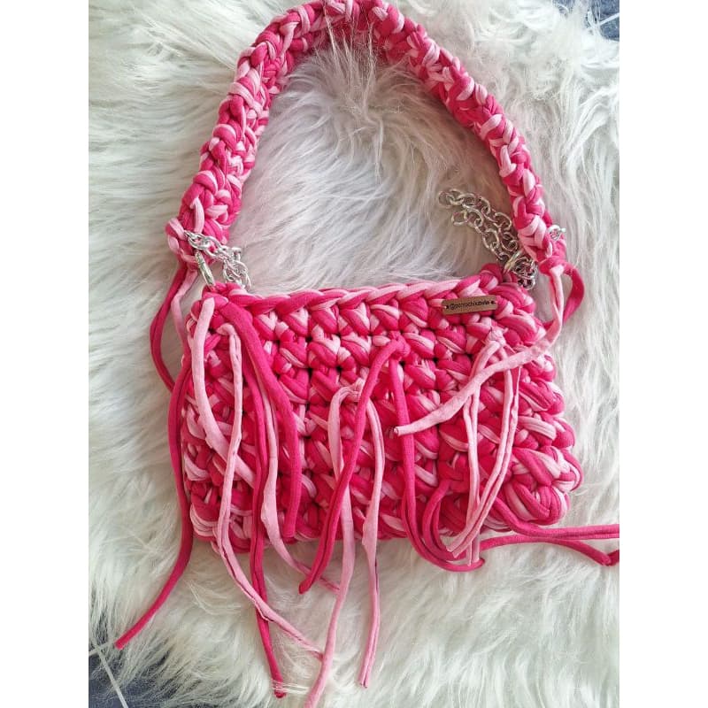 Bag colorida de crochê-Estilo Gringa.