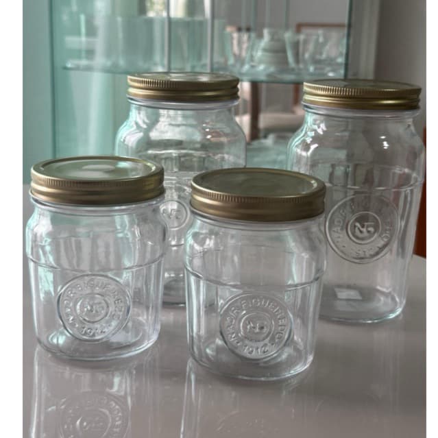Pote De Vidro C/tampa Americano Vintage Retrô 1L ou 500ml - Nadir