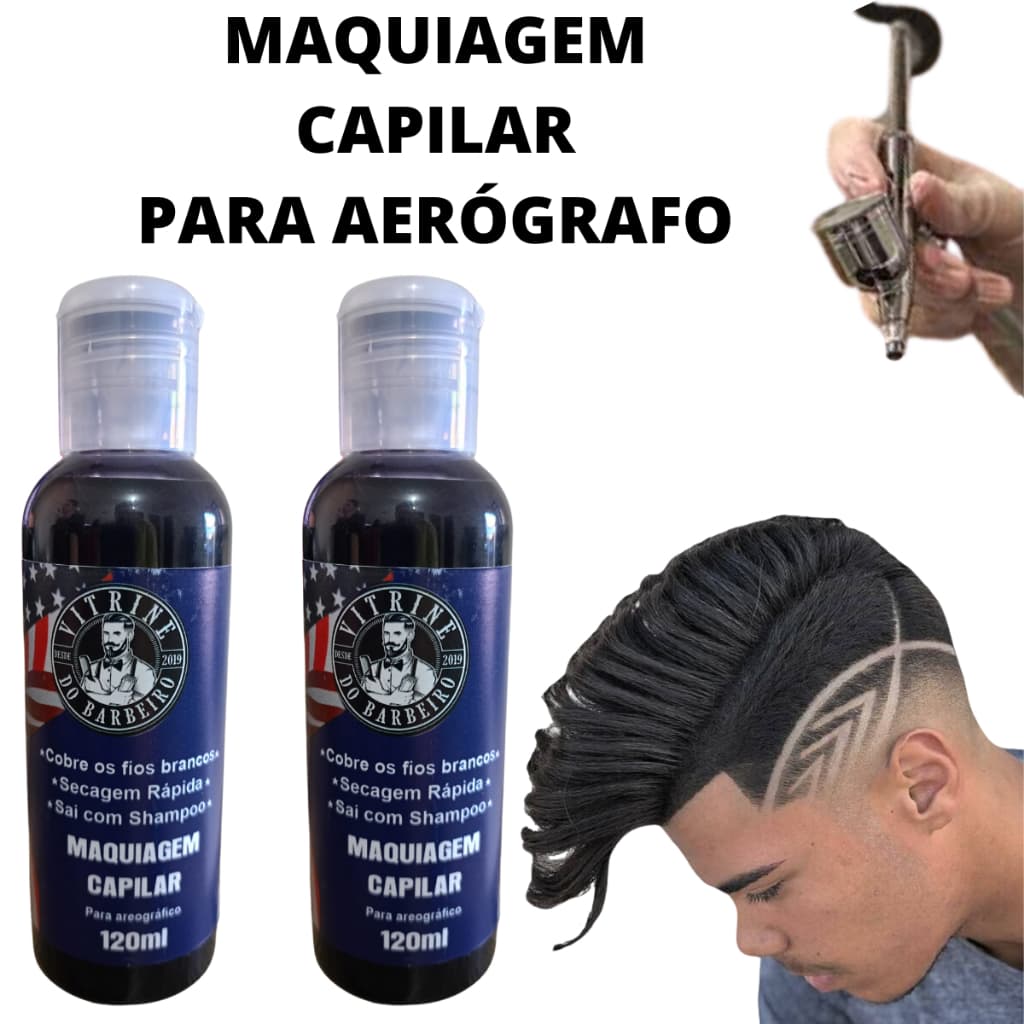 Kit 02 Tinta Preta Para Aerógrafo Uso Profissional