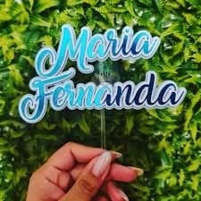 Topo de Bolo - Nome em  Camadas + Idade - ATENÇAÕ LEIA A DESCRIÇÃO DO PRODUTO