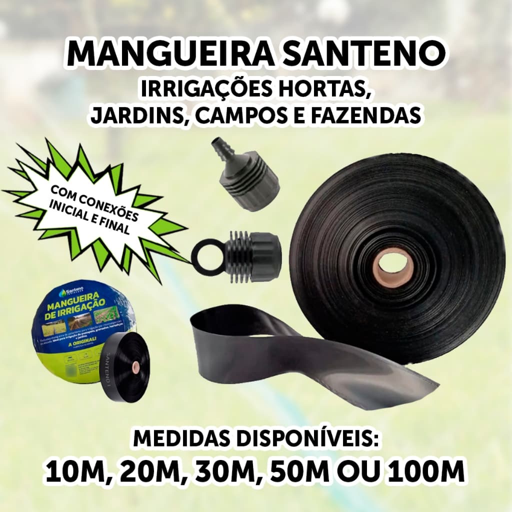 Mangueira Irrigação Santeno 2 mais conexão inicial E Final De Linha tamanhos a escolher