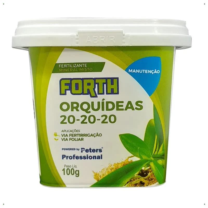 Adubo Fertilizante Forth Orquídeas Manutenção 20-20-20 100g