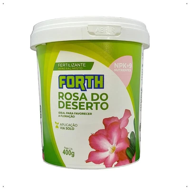 Adubo Fertilizante Mineral P/ Rosa Do Deserto Npk Forth 400g