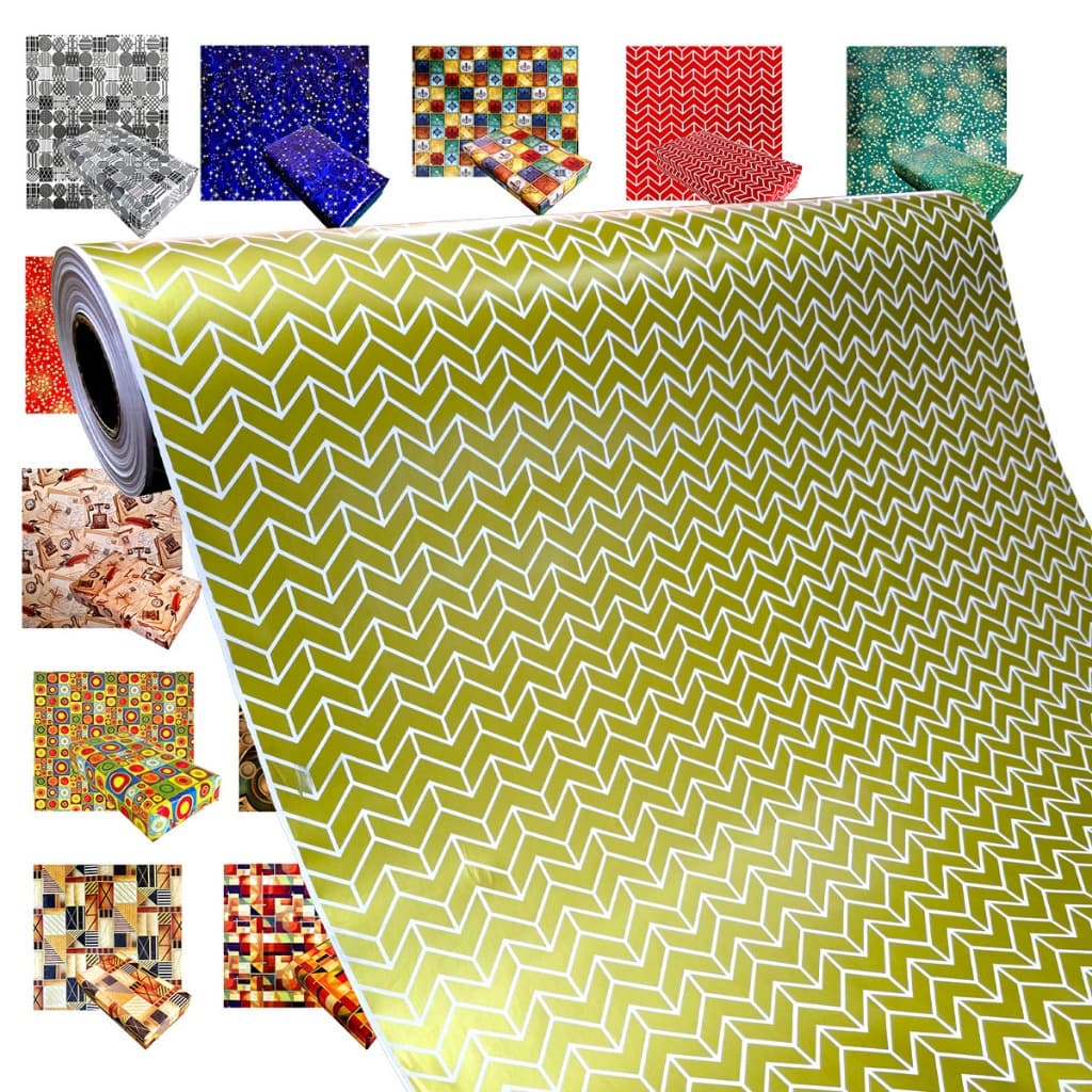 Papel De Presente Bobina Couche 60cmx100m rolo estampa neutra casual