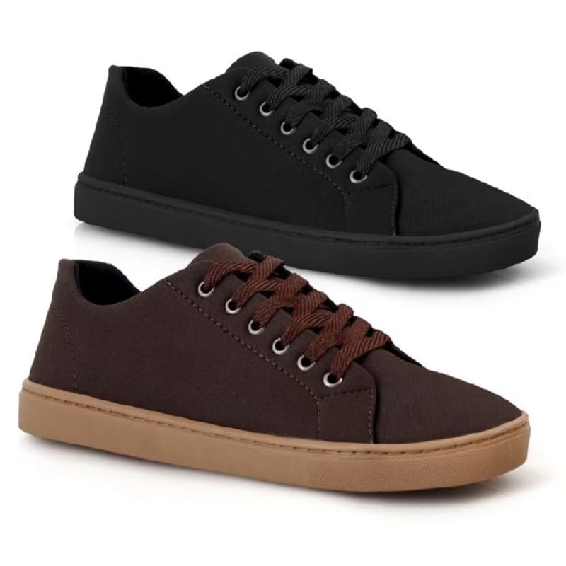 kit 2 Pares Tenis Sapatênis Masculino Casual Dia a Dia Top LS