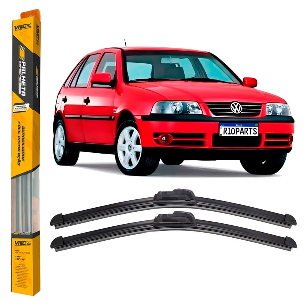 Par de Palhetas para Limpador de Parabrisa Dianteiro para Gol G3 1999 2000 2001 2002 2003 2004 2005