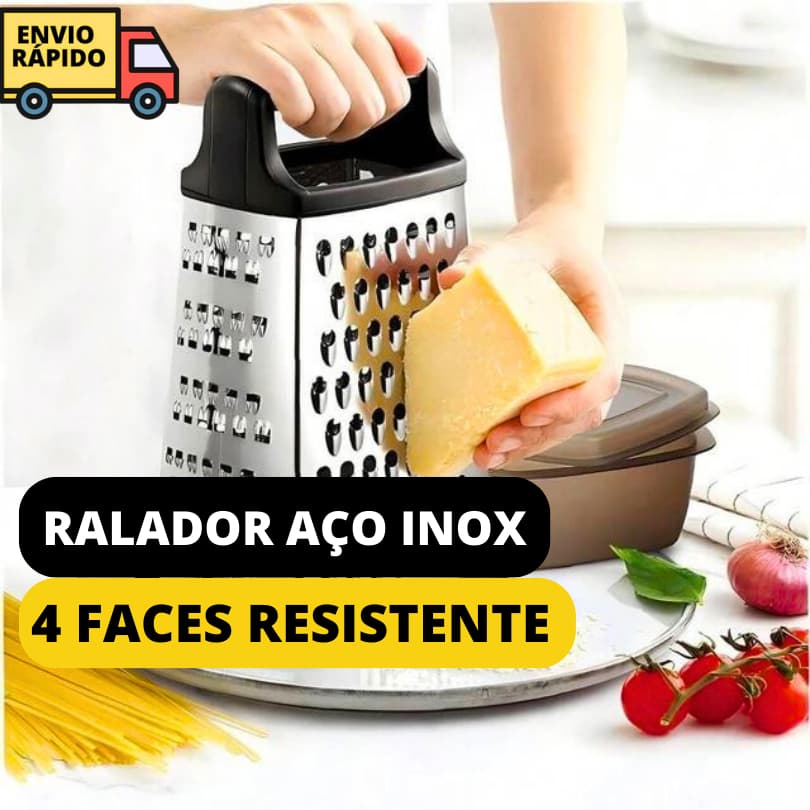 Ralador De Aço Inox 22 cm De 4 Faces De Corte Para Ralar Alimentos Legumes De Qualidade
