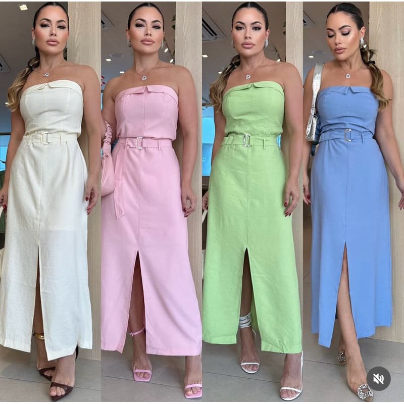 feminina vestido midi tomar de caiu tecido alfaiataria -701