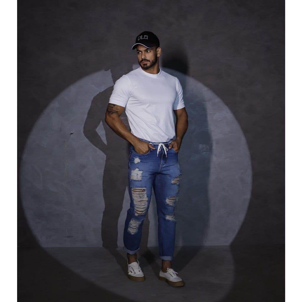 Camiseta Masculina Texturizada Básica Branca Manga Curta Gola Redonda Lisa Camisa Verão Promoção