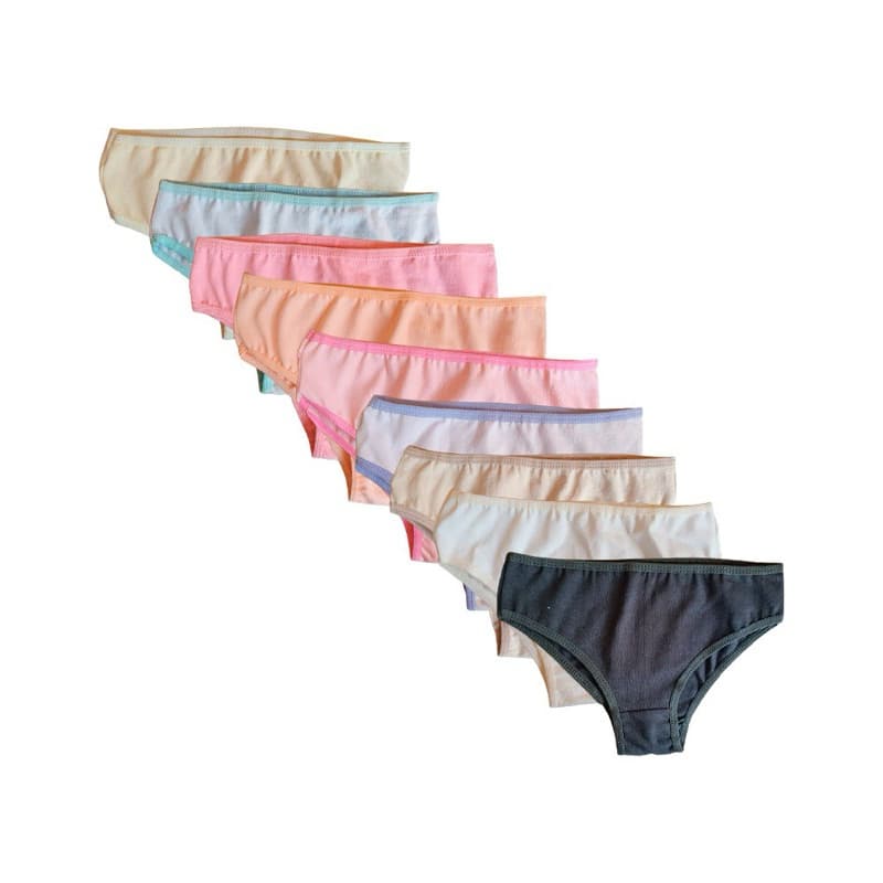 Calcinha Infantil Juvenil Menina - Kit 10 pçs - 3 a 12 anos - Algodão com Forro - Lindas Estampas