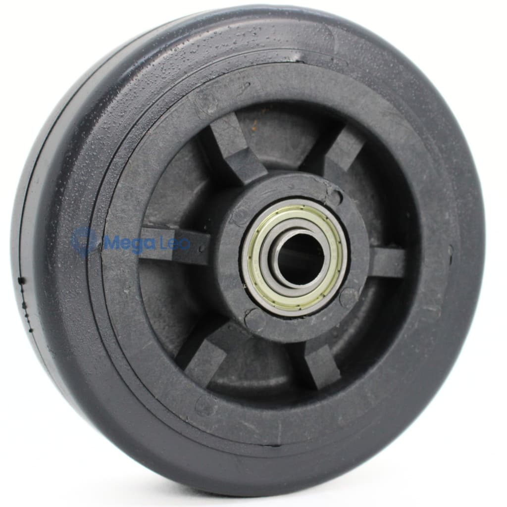 MegaLeo Roda 6x2 Termoplástica PVC 15x5 Rolamento Esfera Duplo Carrinho Prancha Andaime Carga 280KG