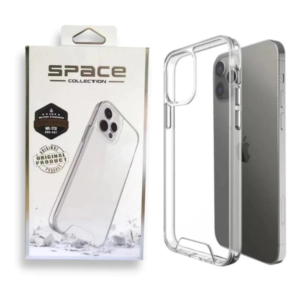 Capa Capinha Space Transparente Anti Impacto Compatível com iPhone + Película de Vidro Grátis