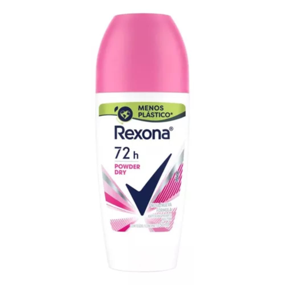Desodorante Rexona Powder Dry Roll-On 50ml | Antitranspirante Feminino | 72h Proteção Contra Suor e Odor