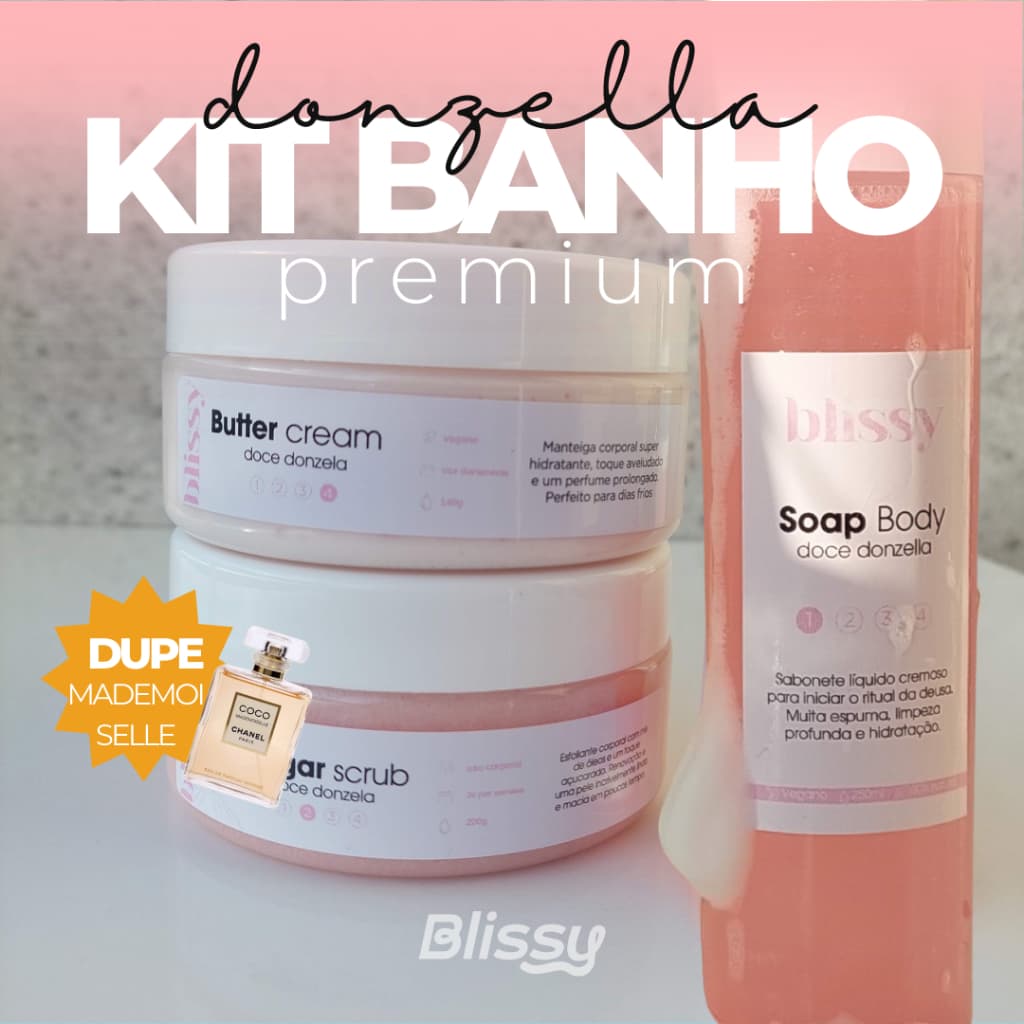 Kit spa banho premium completo com esfoliante manteiga corporal e sabonete liquido