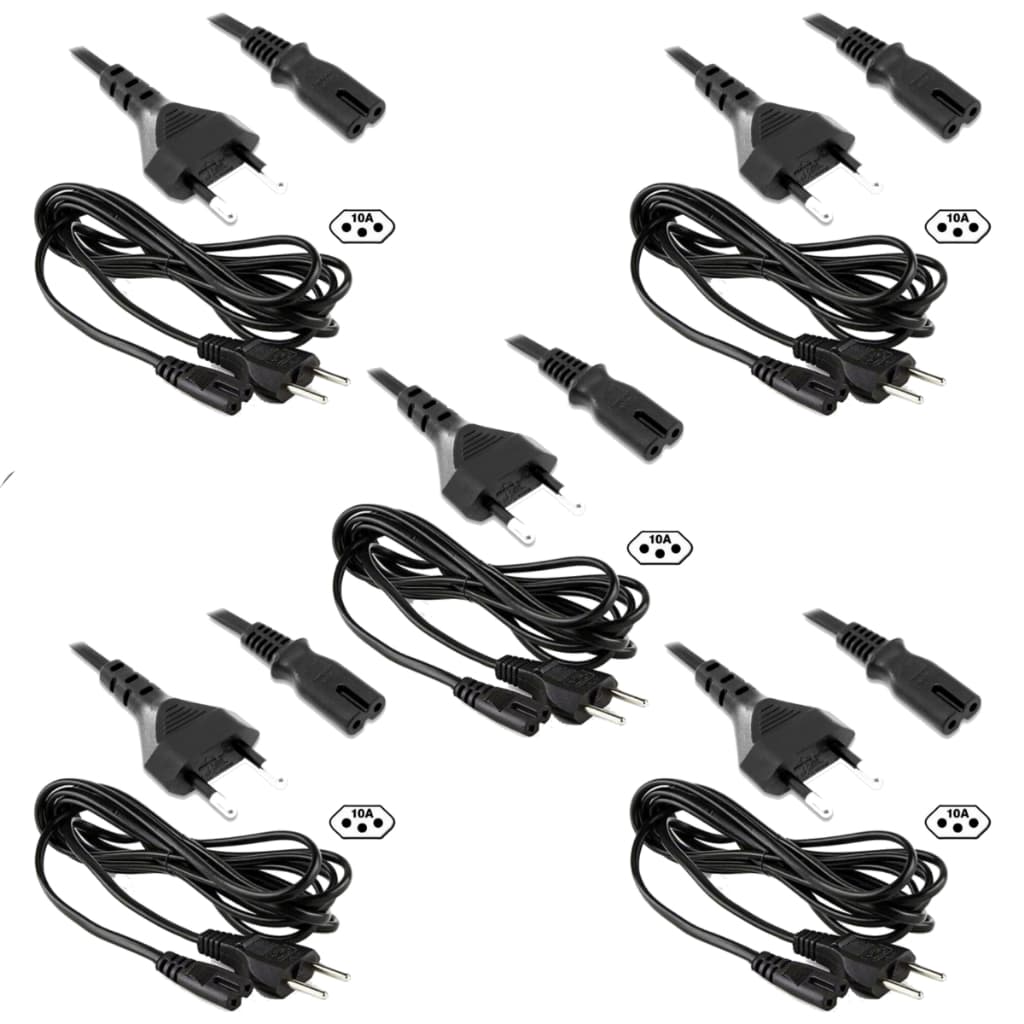 Cabo de Força Bipolar P/ Fonte Pc Monitor Vídeo game Ps2 Ps3 Xbox One tv radio 1.5m Padrão Inmetro - 1.5M