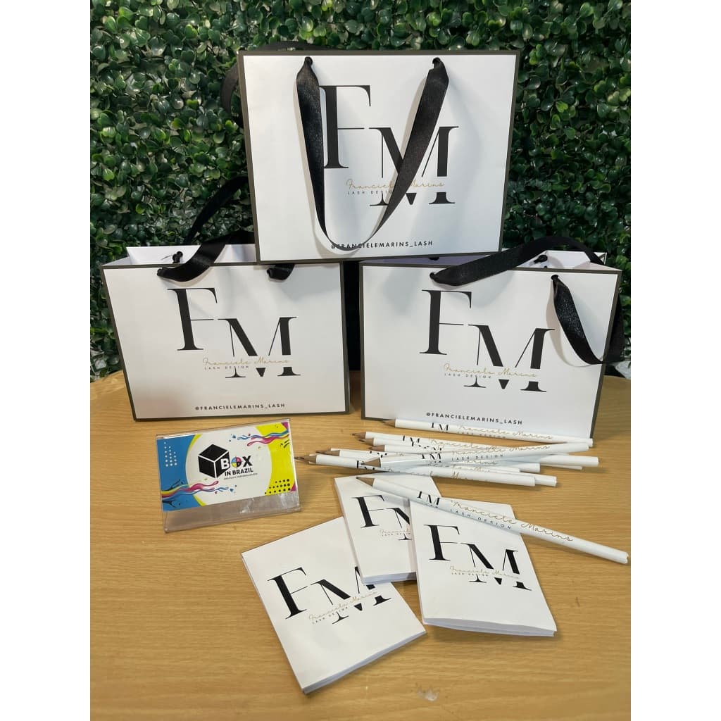 Kits Cursos Personalizados (Sacolas + Bloquinhos+lápis+certificado)  Design de Sombrancelhas, Neils Design, Design de Cílios,  Boas Vindas, Brinde para palestras, empresas e corporativos