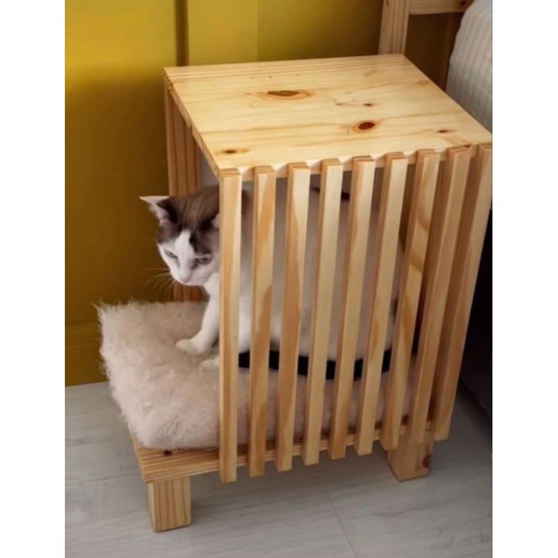 Casinha para gatos caminhas de madeira..