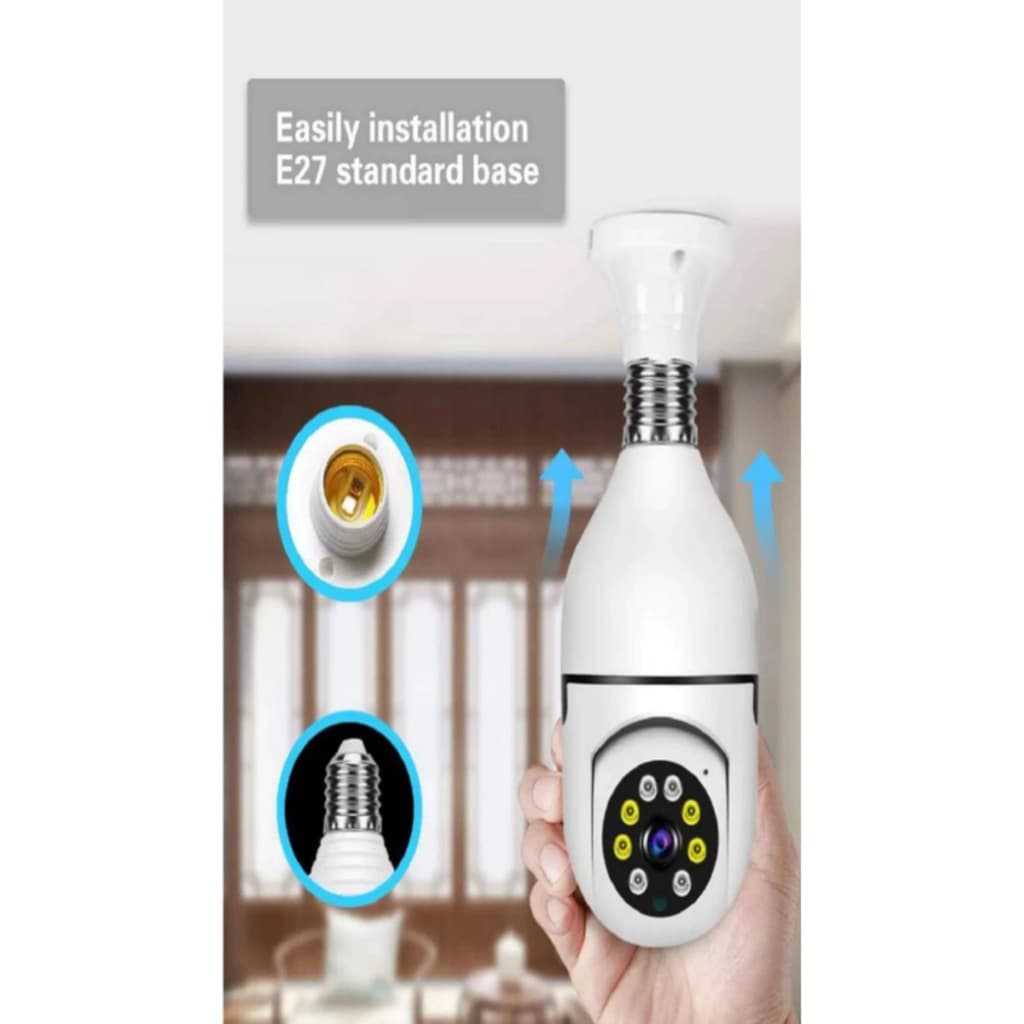 Camera segurança wifi ip sem fio 360 encaixe lampada aplicativo yoosee visão noturna segurança LY-8177