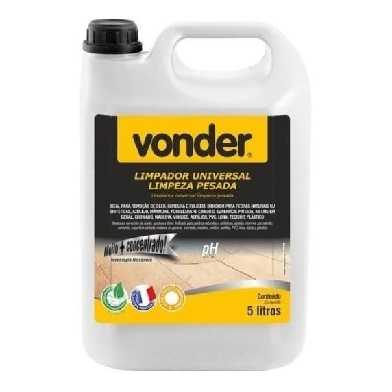 Limpador Universal Limpeza Pesada 5 Litros Vonder Até 125m²