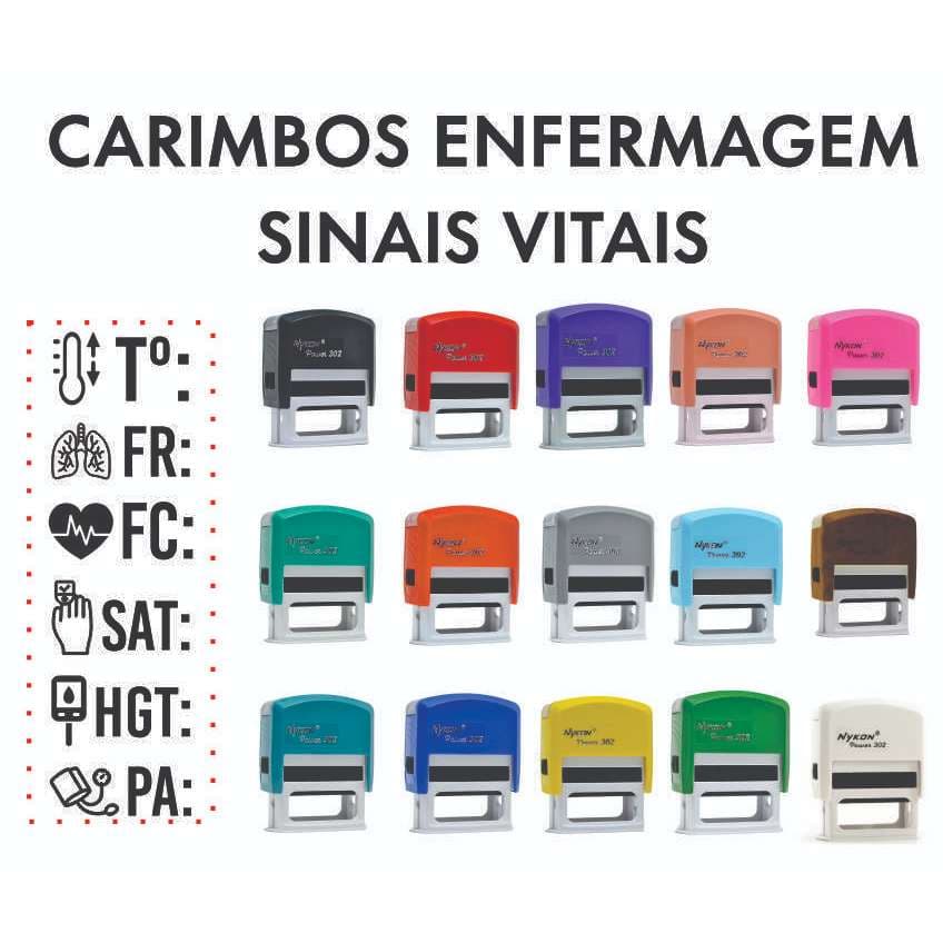 Carimbo enfermagem sinais vitais