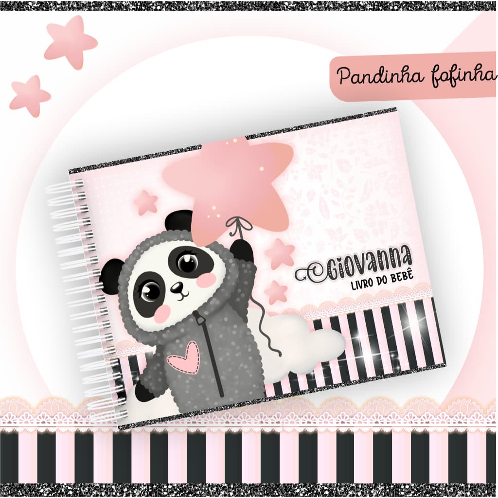 Livro do Bebê e Caderneta de Saúde Pandinha Fofinha