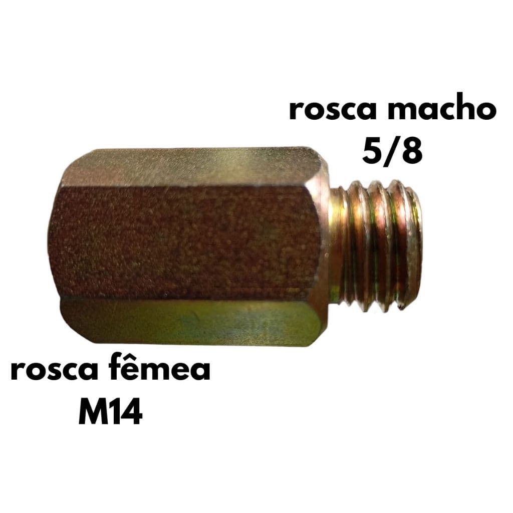 ADAPTADOR BOINA POLITRIZ ROSCA FÊMEA M14/ROSCA MACHO 5/8