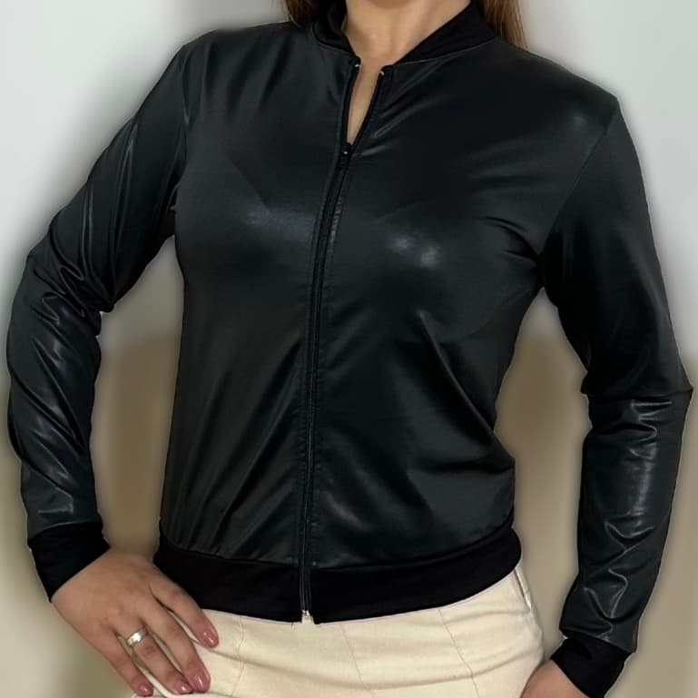 Casaco Jaqueta Bomber Feminina Tecido Cirre Com Punhos Moda Blogueira -  Promoção