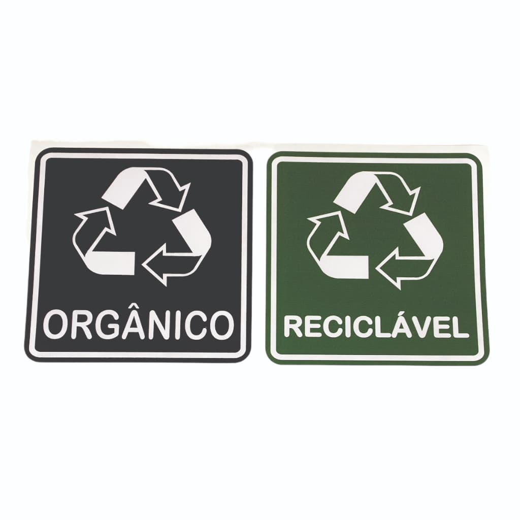 Adesivo Vinil Lixo Reciclável E Orgânico P/ Restaurantes