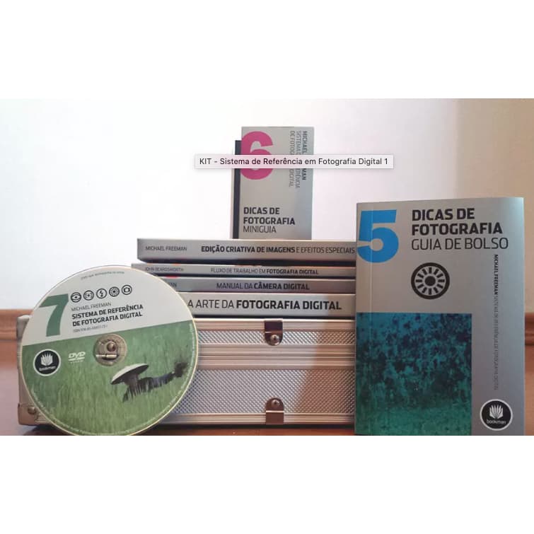Sistema de Referência de Fotografia Digital 6 Vols + Dvd - Michael Freeman - Tudo sobre Fotografia Digital - Editora Bookman
