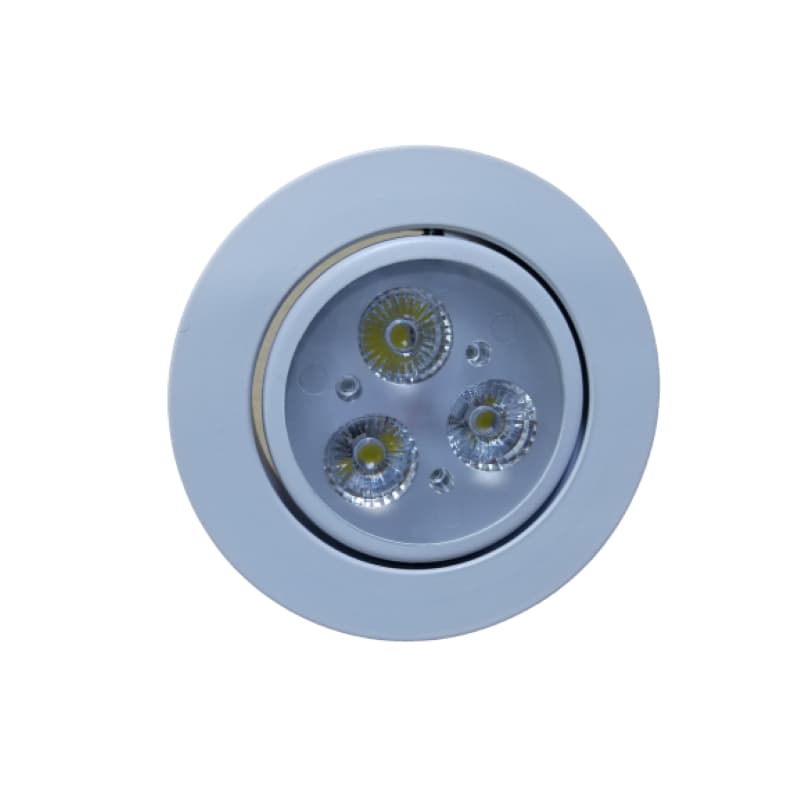 Kit 7 Spot Dicroica Super Led Redondo Embutir Sanca 3w
