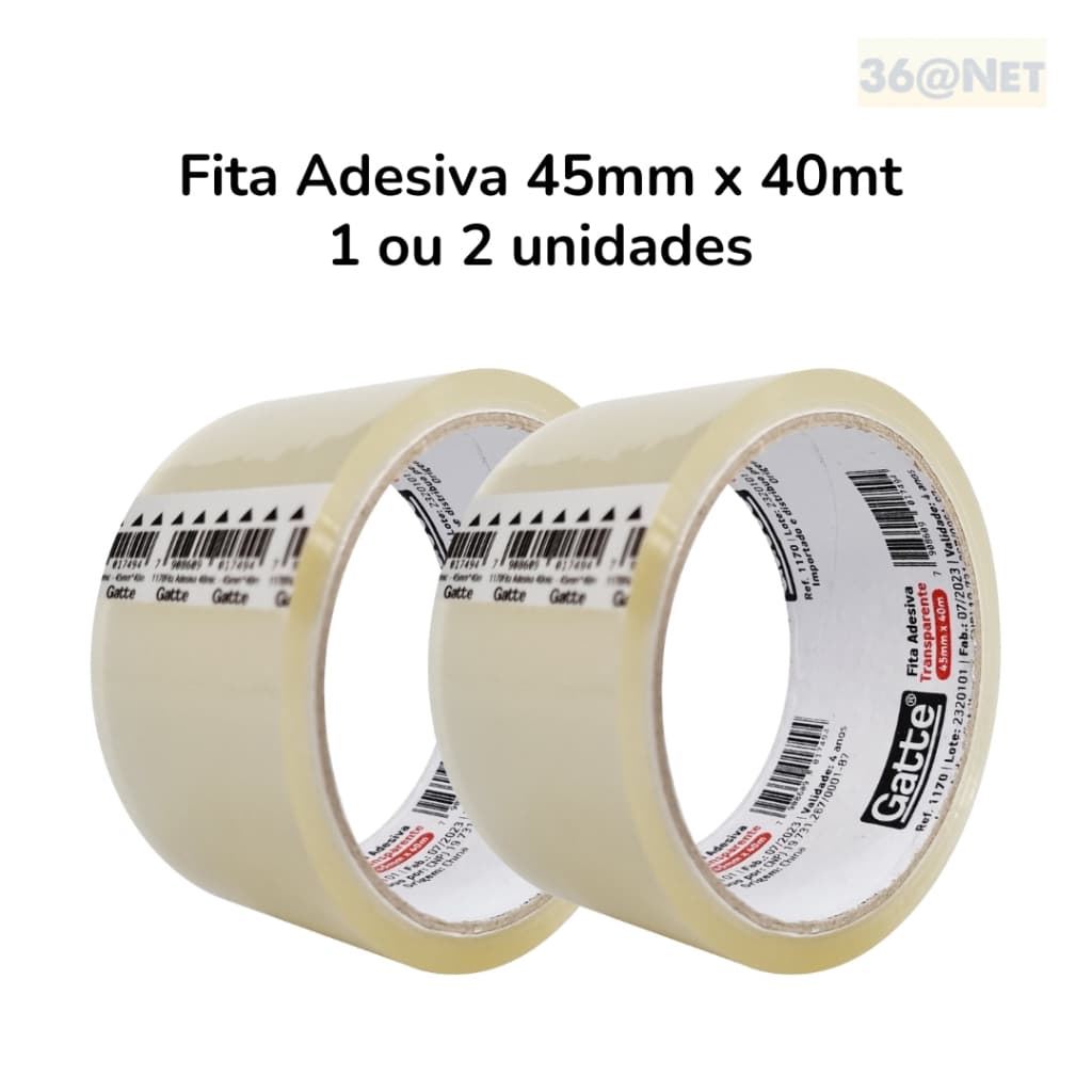 Fita Adesiva Durex 1 ou 2 unidades 45mm x 40m