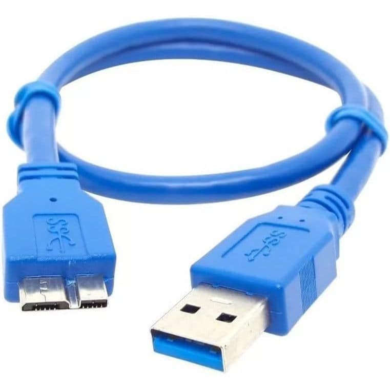 Cabo Para HD Externo Usb X Micro 3.0 - 30 Centímetros Azul Cabo USB 3.0