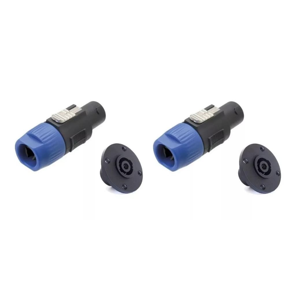 4 Conector Plug Speakon Macho/fêmea 4 Polos Painel Linha