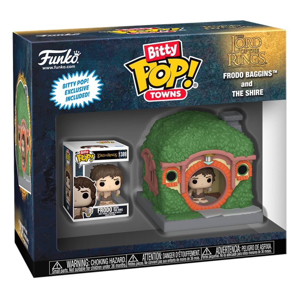 FUNKO BITTY POP TOWNS THE LORD OF THE RINGS - FRODO BAGGINS AND THE SHIRE (83685) NOVO ORIGINAL