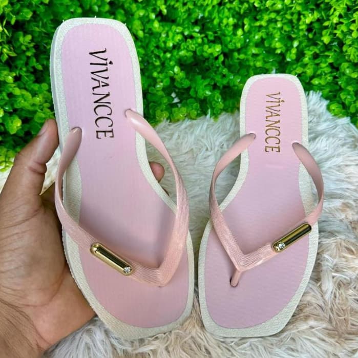 Chinelo Sandália Calce Fácil Feminino Quadrado Slim Original Confortável Vivancce Envio Rápido Promoção