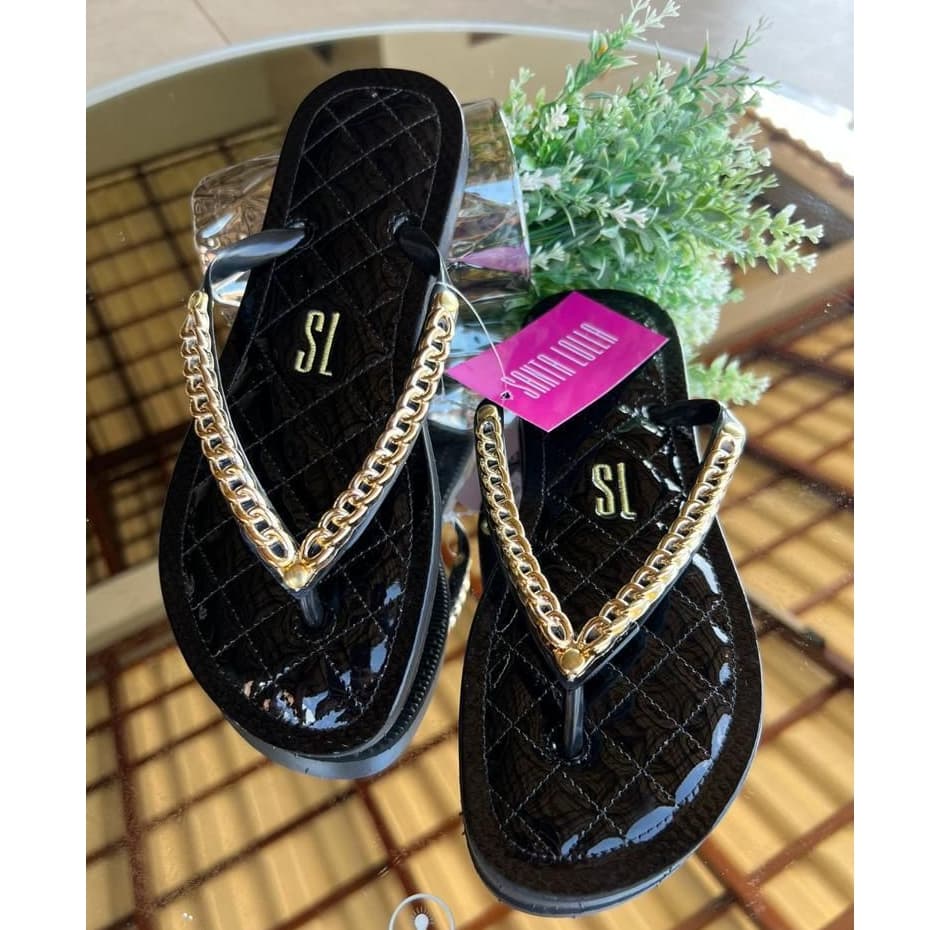 CHINELO feminino confort bordado, orrente como detalhe