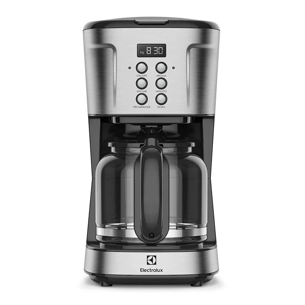 Cafeteira Elétrica Electrolux Digital 38 Xícaras Experience Programável com Timer Cor Inox - 220V (ECM30)