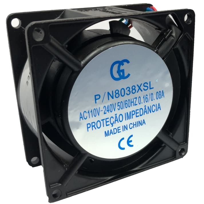 Micro Ventilador 80x80x38 110V 220V 80x80 Bivolt Cooler Ventoinha