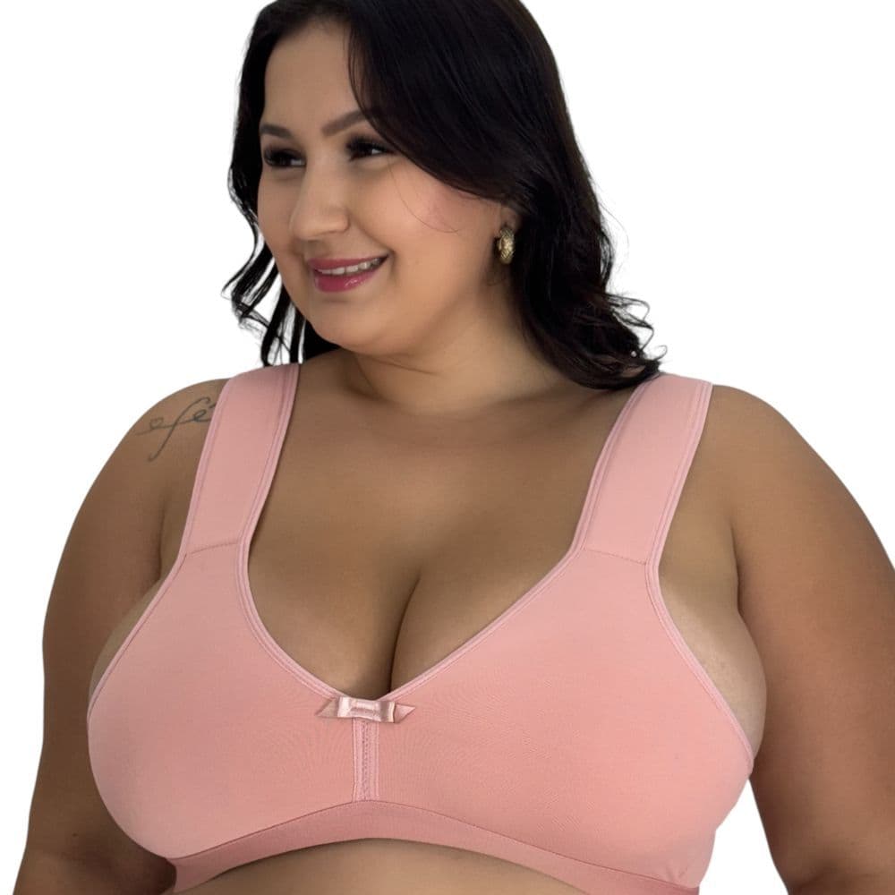 Sutiã Plus Size com Alças Acolchoadas de Espuma Super Reforçado Sustentação M ao 54 Cléo