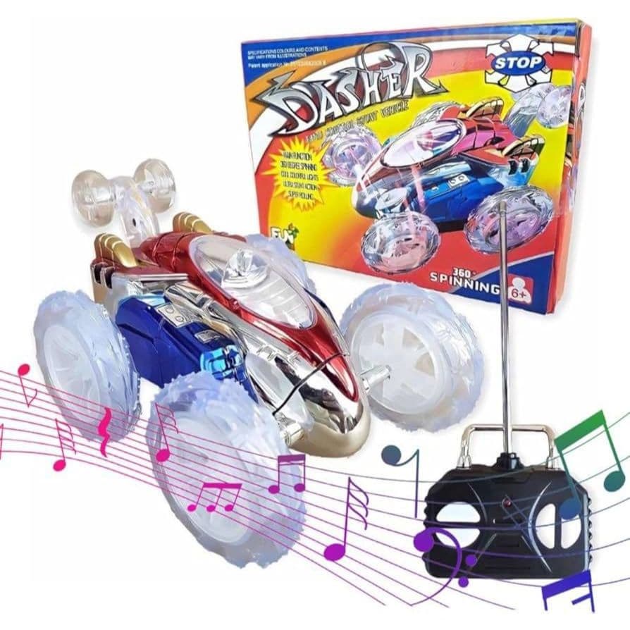 Carrinho Maluco Controle Remoto - Gira 360° Com Luzes Iluminação Colorida Super- PRESENTE NATALBRINQUEDO MENINO.