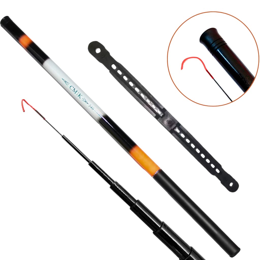 Vara de pesca Telescopica 4,00 metros Fibra de Vidro + Enrolador de Linha. Pesca Peixe tilápia piau