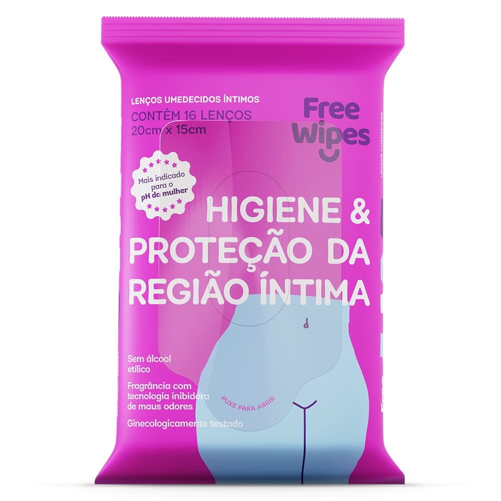 Lenço Umedecido Higiene Íntima Feminina Free Wipes – Cuidado e Proteção
