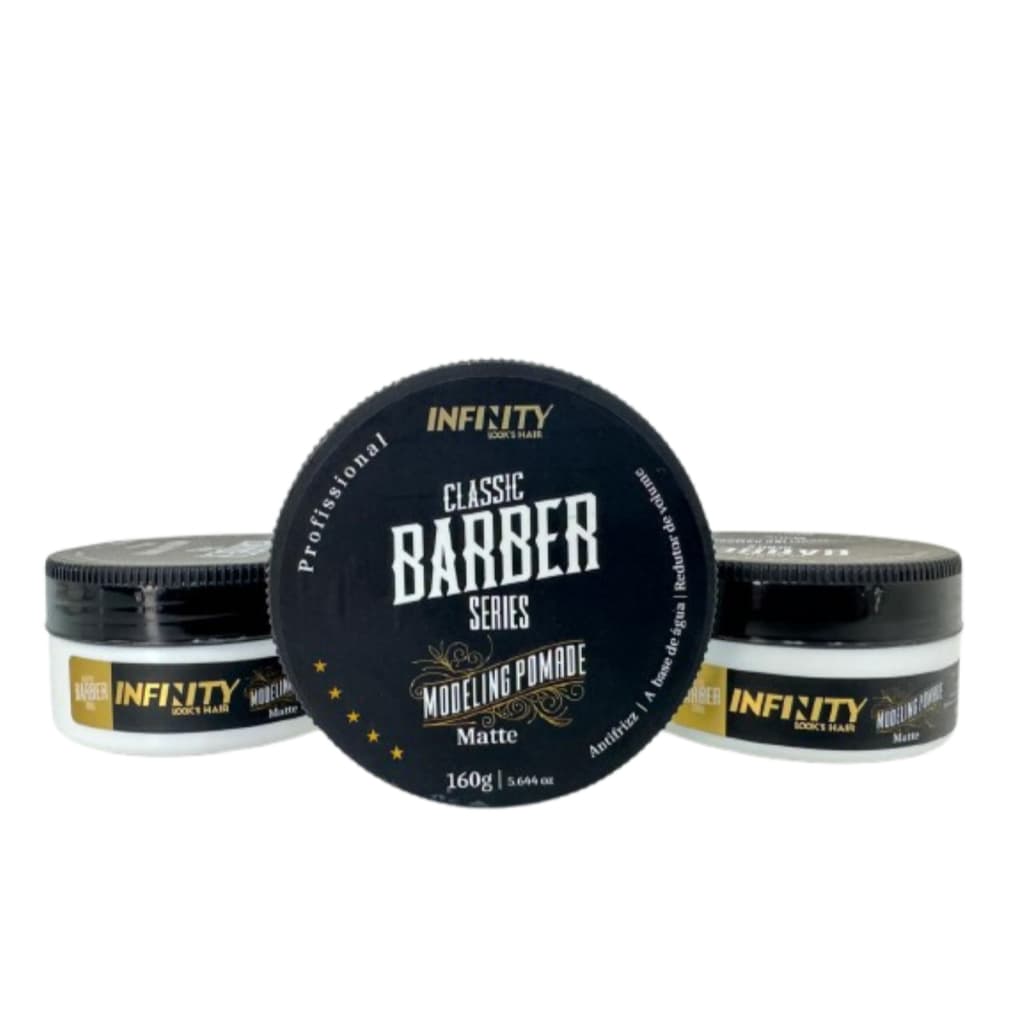 Kit Com 3 Cera Pasta Modeladora Matte Efeito Seco Infinity 160g