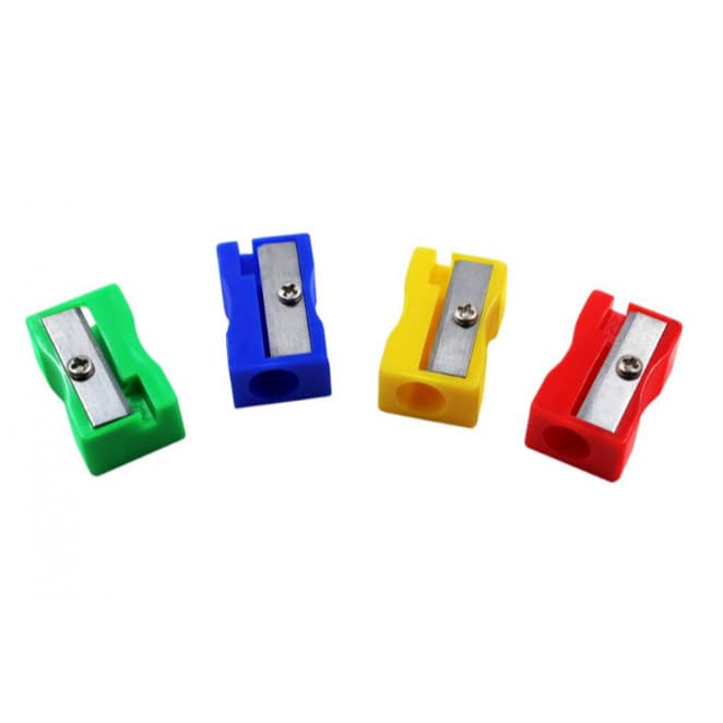 Kit 4 APONTADORES PLASTICO SIMPLES RETANGULAR