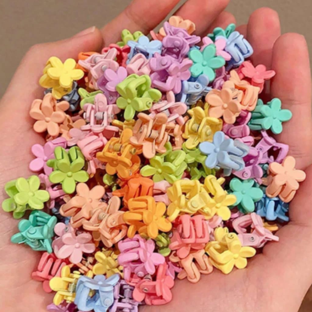 40/80/120 Piranha Mini Cabelo Infantil Colorida Kit Presilia Mini Prendedor Florzinha Borboleta