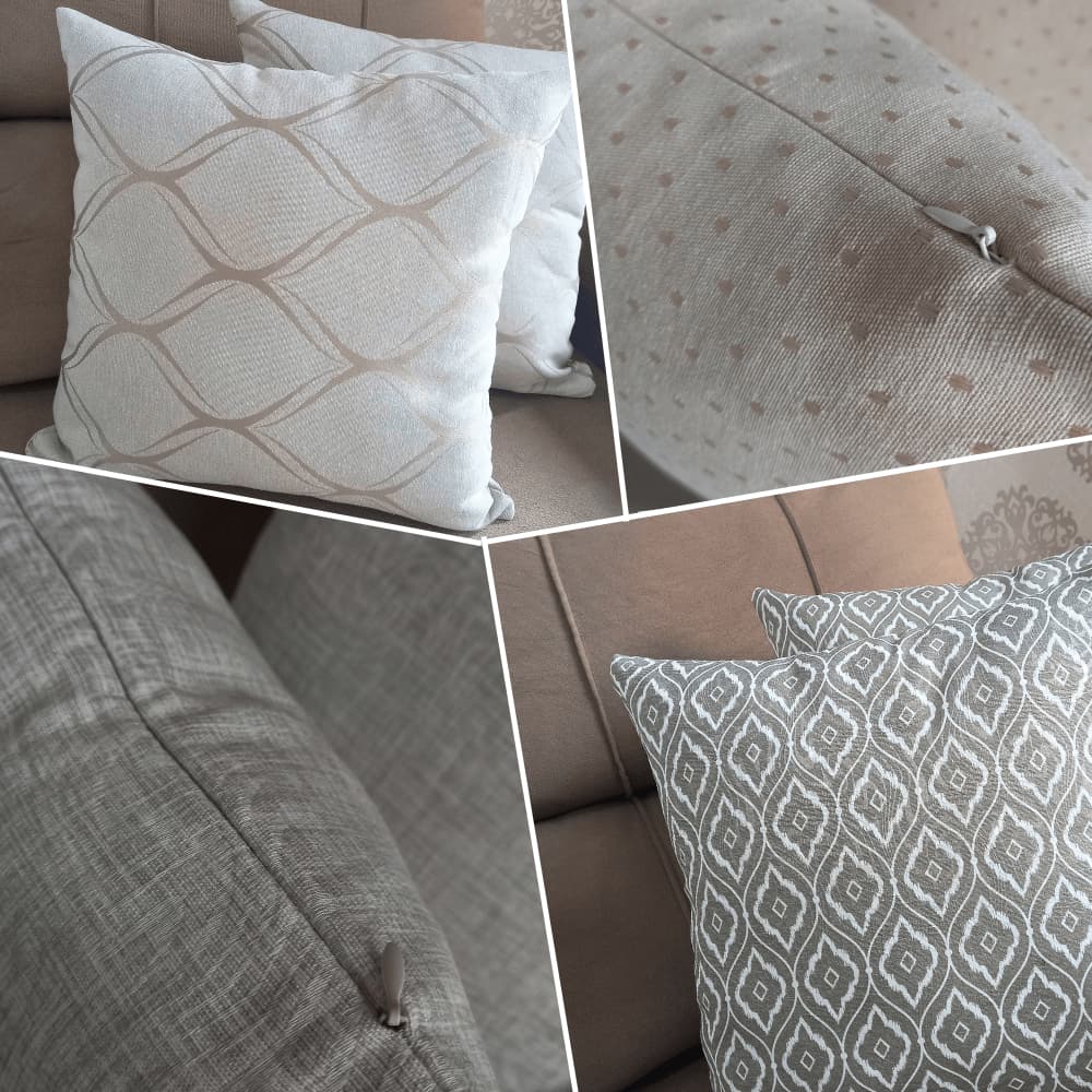 Almofada Cheia Decorativa de Luxo com Zíper Invisível 45x45cm