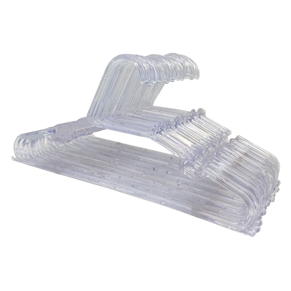 Conjunto 30 Cabides Infantis/Bebê Reforçados Transparente, Rosa ou  Azul Cristal Envio Imediato